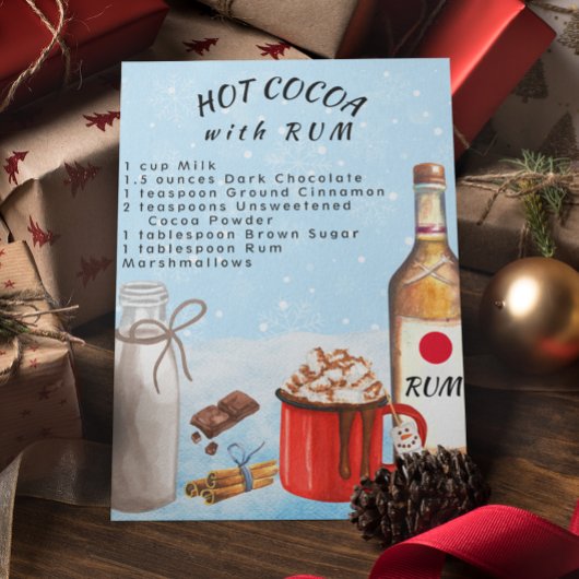Hete cacao met roomchocolade briefkaart