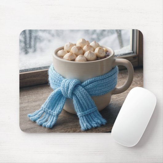 hete cacao met winter sjaal muismat (Met muis)
