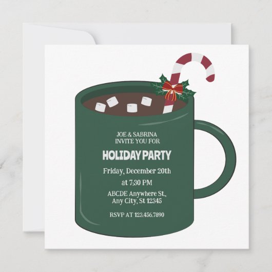 Hete cacao mok kaart (Voorkant)