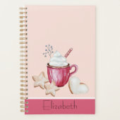 Hete cacao peperkoek illustratie monogram planner (Voorkant)