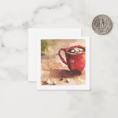 Hete Cacao wenskaart Notitiekaartje (Voorkant / Achterkant in situ)