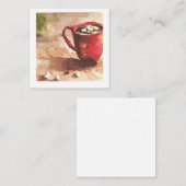 Hete Cacaokaart Notitiekaartje (Voorkant / Achterkant)