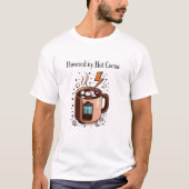 “Hete Cacaoliefhebber Heren T-shirt – Powered by H (Voorkant)
