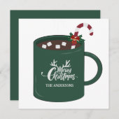 hete cacaomokker kerst feestdagenkaart (Voorkant / Achterkant)