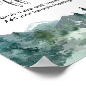 Hete cacaoschuim en koffiebord rustieke bergen poster (Hoek)