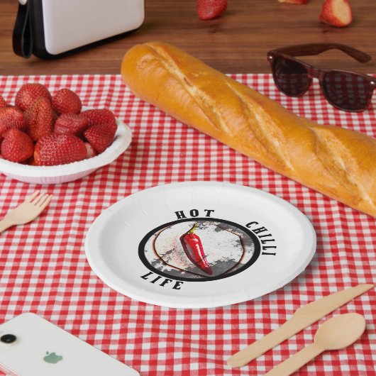hete chilileven  papieren bordje (Picknick)