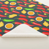 Hete Chilipepers Patroon Sherpa Deken (3/4)