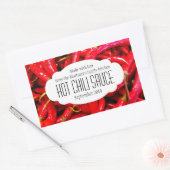 Hete chilisaus of chili voedsellabel sticker (Envelop)