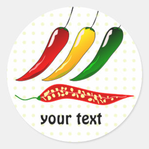 hete Chillies Ronde Sticker