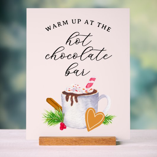 Hete Chocolade Bar Acryl Bord (Neutraal)