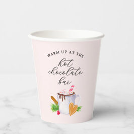 Hete Chocolade Bar Papieren Bekers