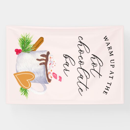 Hete Chocolade Bar Spandoek (Horizontaal)