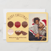 Hete Chocolade Bomb Fun Foto Kerstmis Feestdagenkaart (Voorkant)