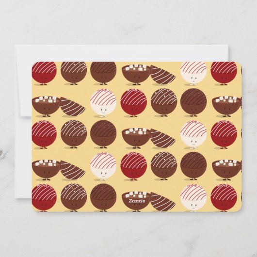 Hete Chocolade Bomb Fun Foto Kerstmis Feestdagenkaart (Achterkant)