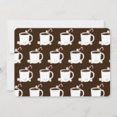 Hete Chocolade Bruin Kerstmis Partij Horizontaal Kaart (Achterkant)