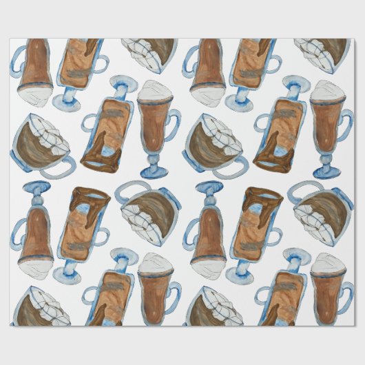 Hete chocolade cadeaupapier (Vlak)