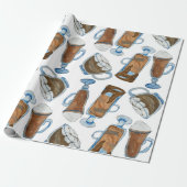Hete chocolade cadeaupapier (Uitgerold)