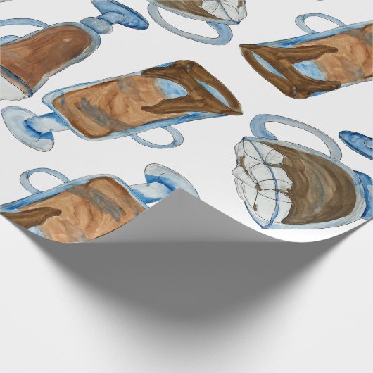 Hete chocolade cadeaupapier (Hoek)