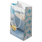 Hete chocolade en behandelingen klein cadeauzakje (Achterkant Gekanteld)