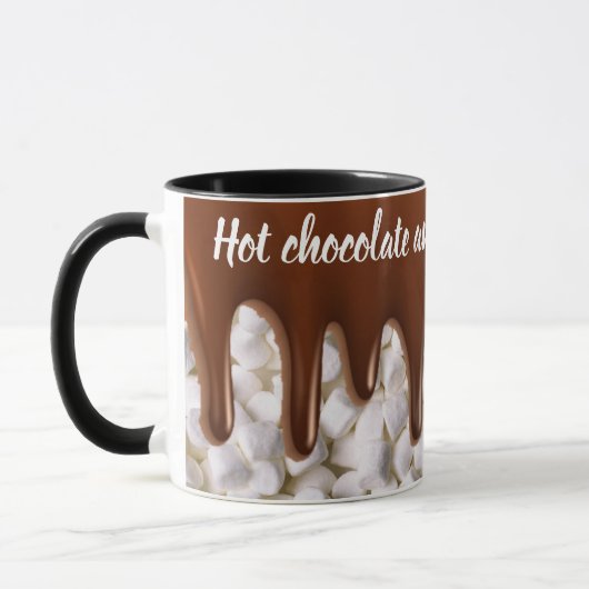 Hete chocolade en marshmallows mok (Links)