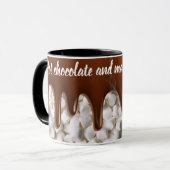 Hete chocolade en marshmallows mok (Voorkant links)