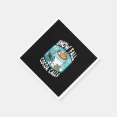 Hete Chocolade en Winter Charme - Sneeuwval Chocol Servet (Hoek)