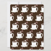 Hete Chocolade Hete Cacao Bruin Wit Xmas Partij Kaart (Achterkant)