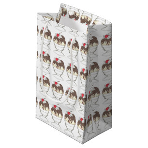 Hete Chocolade IJssundae Dessert Schep Winkel Klein Cadeauzakje