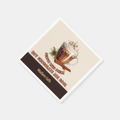 Hete Chocolade Koele Mensen Aangepaste Naam Servet (Hoek)