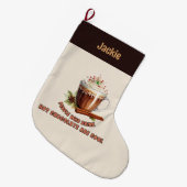 Hete Chocolade Koele Mensen Grote Kerstsok (Voorkant (Hangend))