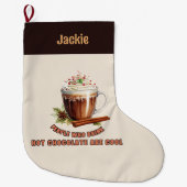 Hete Chocolade Koele Mensen Grote Kerstsok (Voorkant)