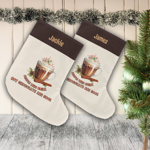 Hete Chocolade Koele Mensen Grote Kerstsok