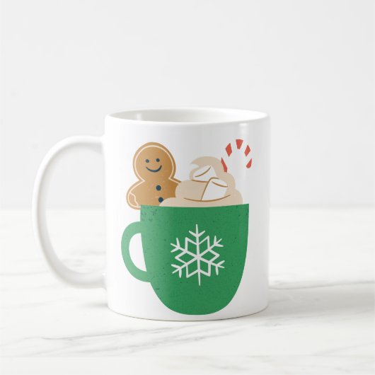 Hete Chocolade Marshmallow Candy Cane Gingerbread Koffiemok (Links)