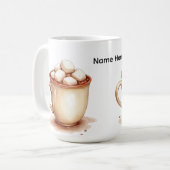 Hete Chocolade Marshmallow Mok op een Mok (Voorkant links)