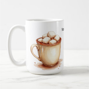 Hete Chocolade Marshmallow Mok op een Mok
