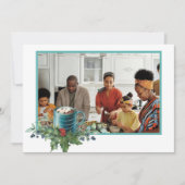 Hete Chocolade met Holly en Green Flat Foto Feestdagenkaart (Voorkant)