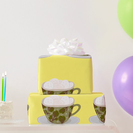 Hete chocolade met Marshmallows Cadeaupapier