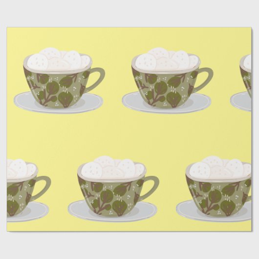 Hete chocolade met Marshmallows Cadeaupapier (Vlak)