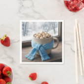 Hete Chocolade Met Winter Sjaal Servet (Insitu)