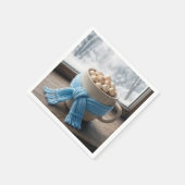 Hete Chocolade Met Winter Sjaal Servet (Hoek)