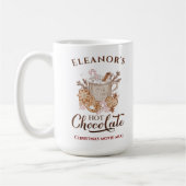 Hete Chocolade Moderne Naam Grote Kerst Mok (Links)