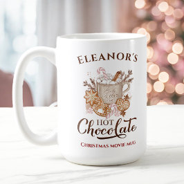 Hete Chocolade Moderne Naam Grote Kerst Mok