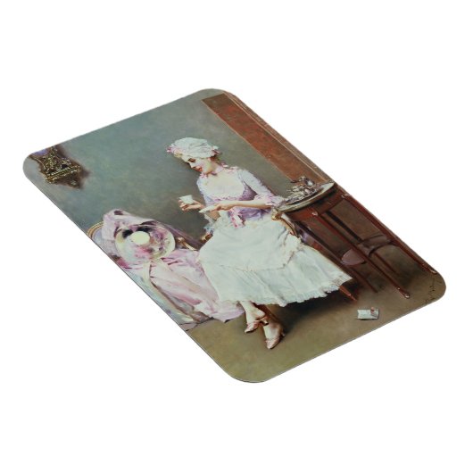 Hete chocolade (olie op doek) magneet (Rechterzijde)