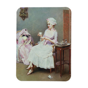 Hete chocolade (olie op doek) magneet