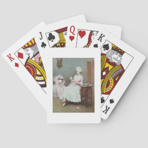 Hete chocolade (olie op doek) pokerkaarten