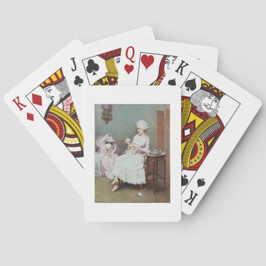 Hete chocolade (olie op doek) pokerkaarten (Achterkant)