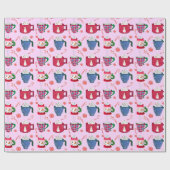 Hete chocolade pepermunt partij cadeaupapier (Vlak)