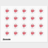 Hete Chocolade Retro Sfeer Ronde Sticker (Vel)