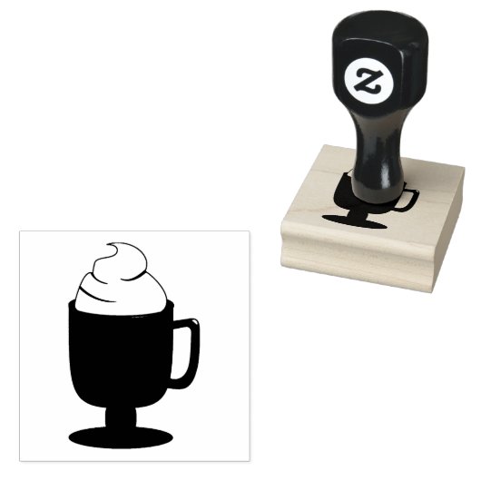 Hete Chocolade Rubberstempel (Gestempeld)