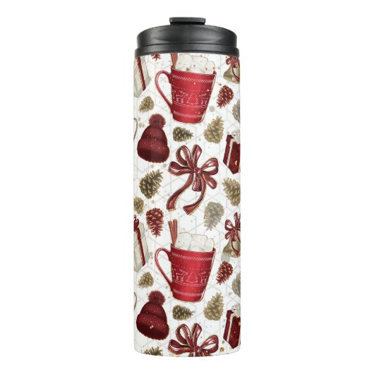 HETE CHOCOLADE WOLLEN PET EIKELS BOOGGESCHENKEN THERMOSBEKER (Voorkant)